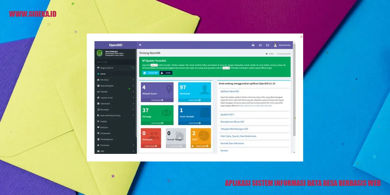 aplikasi sistem informasi data desa berbasis web