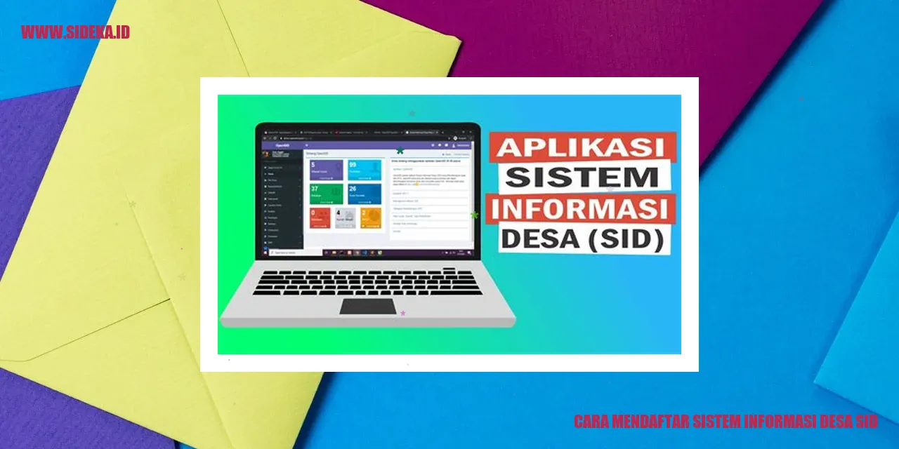 cara mendaftar sistem informasi desa sid