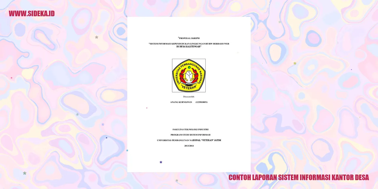 Contoh Laporan Sistem Informasi Kantor Desa