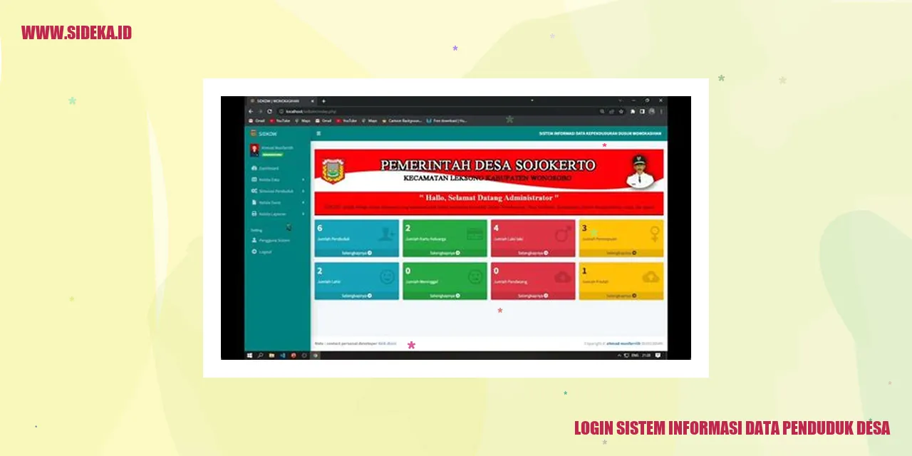Sistem Informasi Data Penduduk Desa