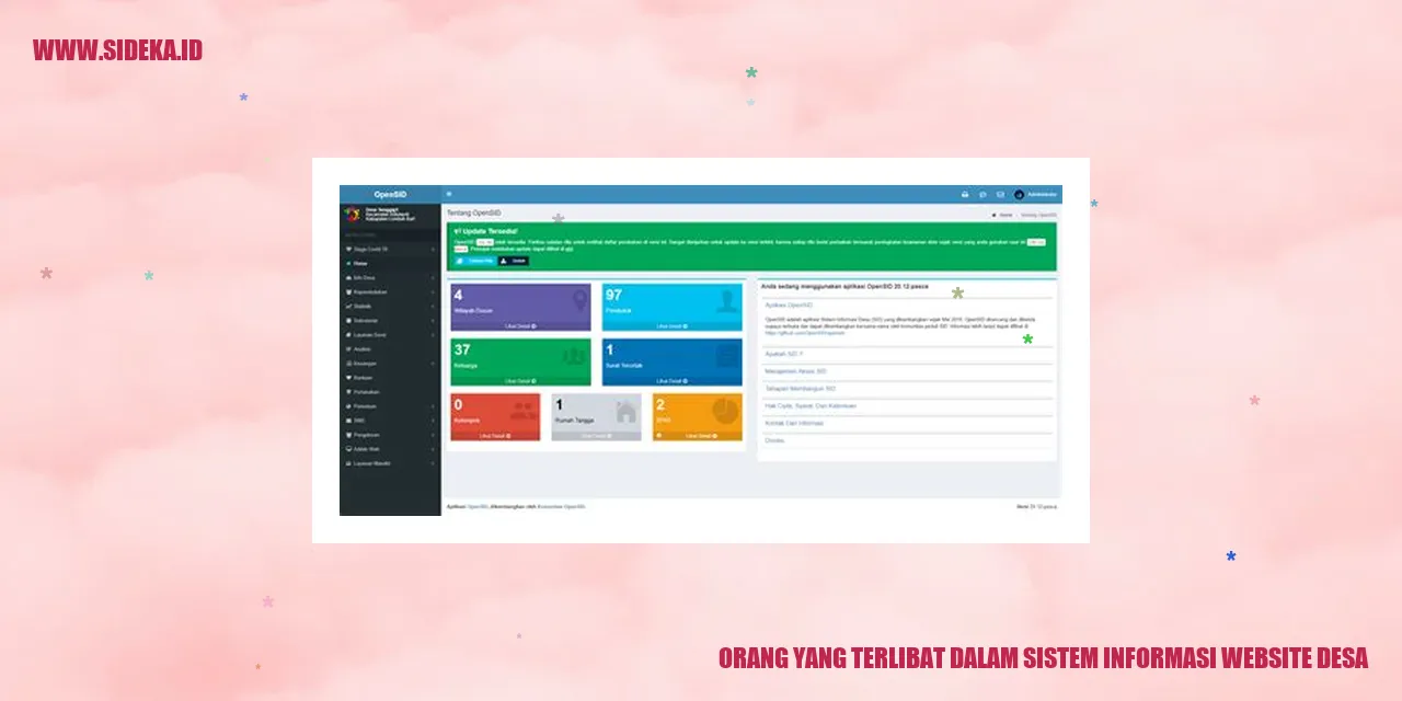 orang yang terlibat dalam sistem informasi website desa