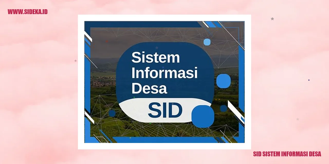 SID Sistem Informasi Desa