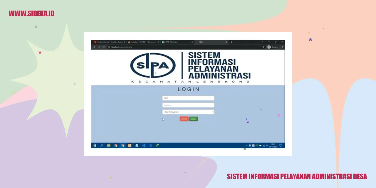 Sistem Informasi Pelayanan Administrasi Desa