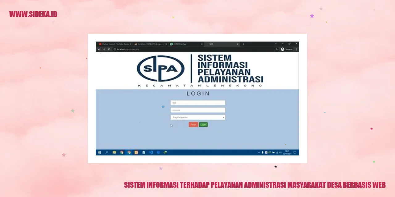 sistem informasi terhadap pelayanan administrasi masyarakat desa berbasis web
