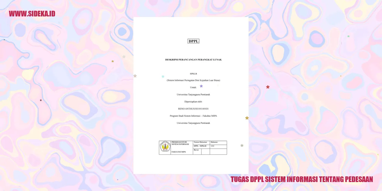 Tugas DPPL Sistem Informasi tentang Pedesaan